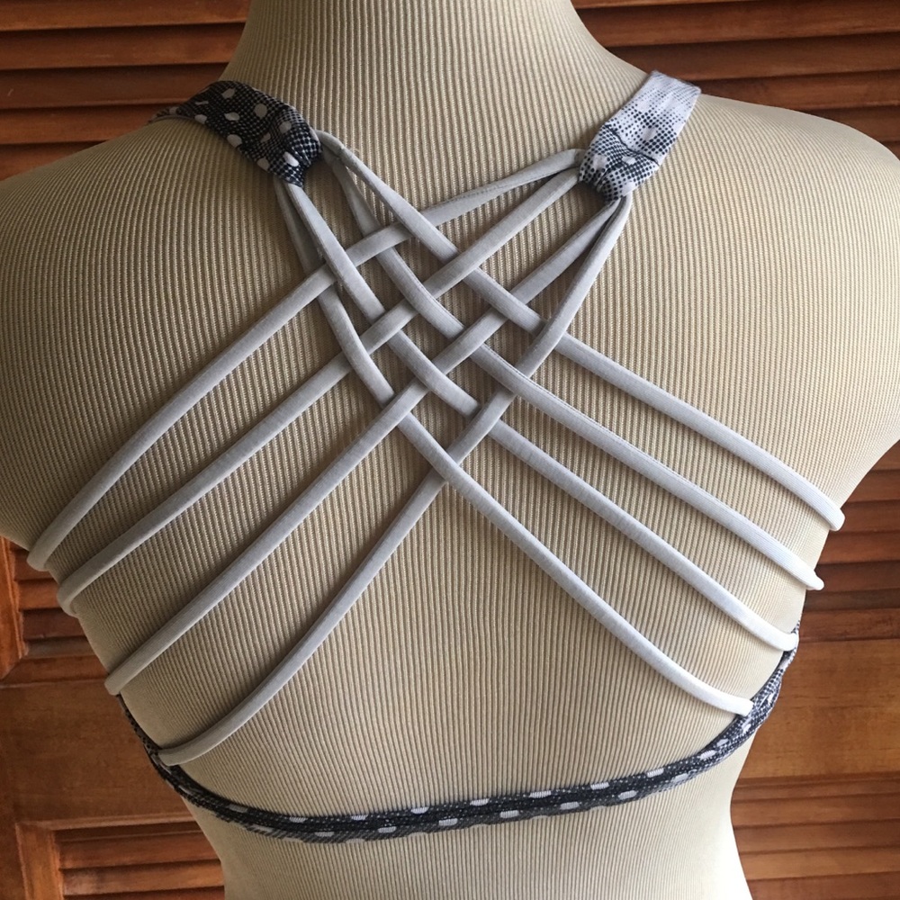 ❤️FINAL❤️Lululemon sports bra, navy &white dots - Picture 2 of 6